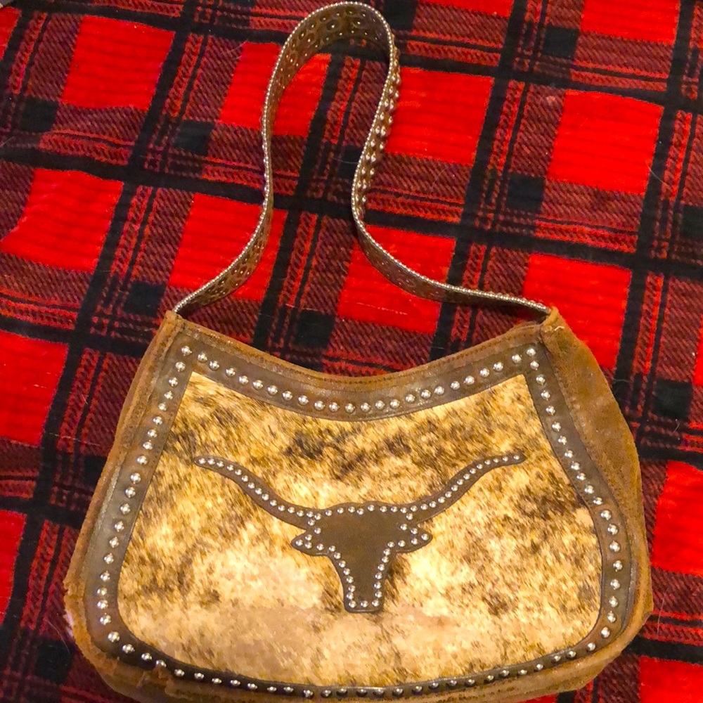 Longhorn steer shoulder bag